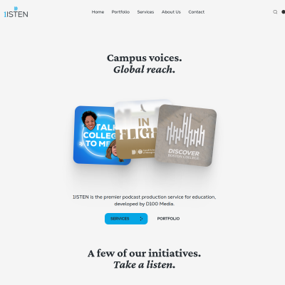 Screenshot of https://1isten.d100.media/