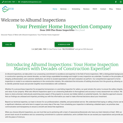 Screenshot of https://alhumdinspections.com/