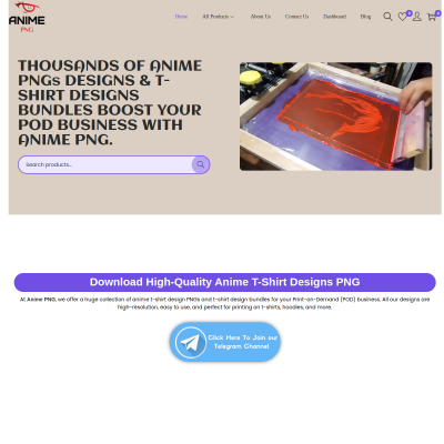 Screenshot of https://animepng.in