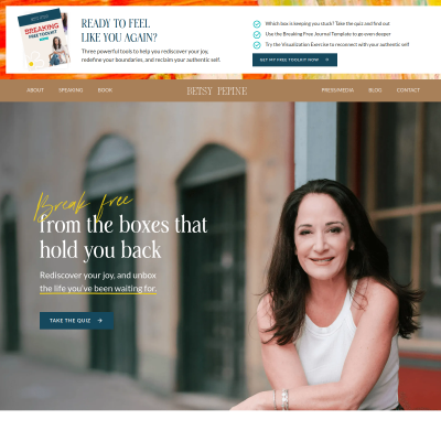 Screenshot of https://betsypepine.com