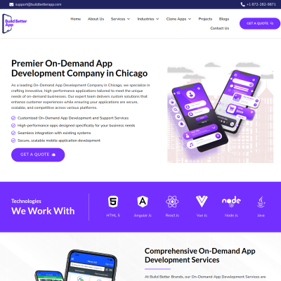 Screenshot of https://buildbetterapp.com/on-demand-app-development/