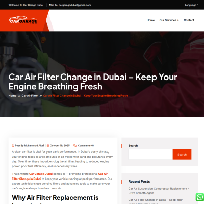 Screenshot of https://cargaragedubai.com/car-air-filter-change-in-dubai-keep-your-engine-breathing-fresh/