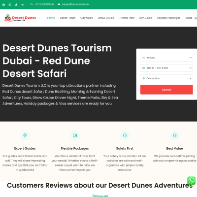 Screenshot of https://ddtoursdubai.com/