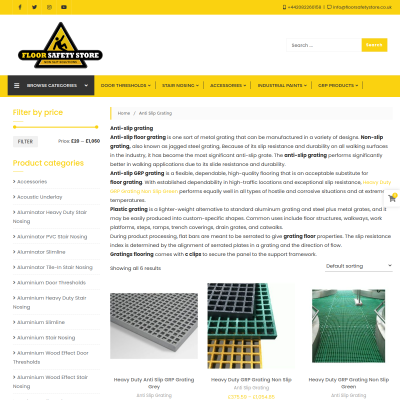 Screenshot of https://floorsafetystore.co.uk/Cataloge/anti-slip-grating/