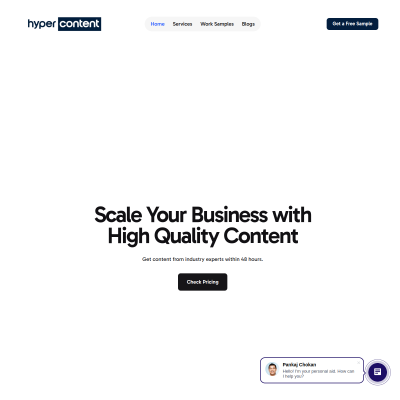 Screenshot of https://hypercontent.co/