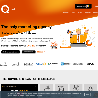 Screenshot of https://inqnest.com