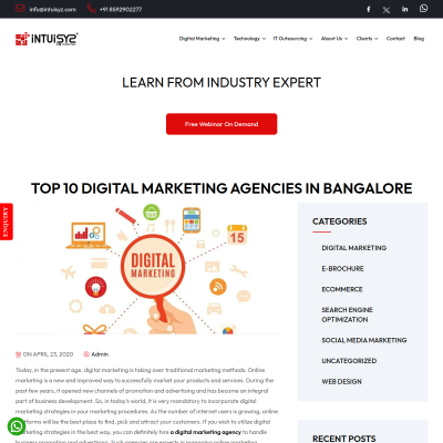 Screenshot of https://intuisyz.com/blog/top-10-digital-marketing-agencies-bangalore.php