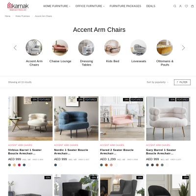 Screenshot of https://karnakhome.com/product-category/home-furniture/arm-chairs/