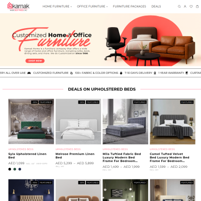 Screenshot of https://karnakhome.com/