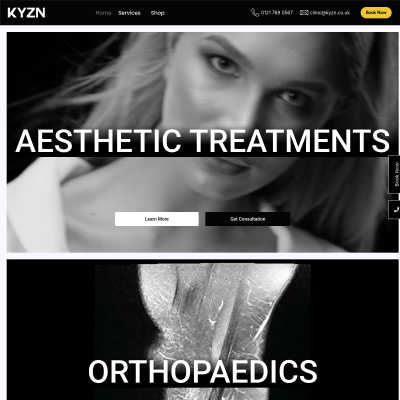 Screenshot of http://kyzn.co.uk/
