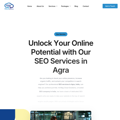 Screenshot of https://magcloudsolutions.in/seo/