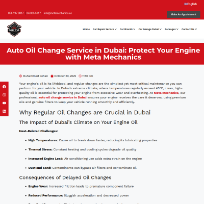 Screenshot of https://metamechanics.ae/auto-oil-change-service-in-dubai-protect-your-engine-with-meta-mechanics/