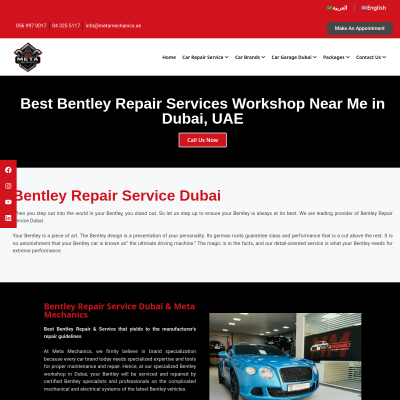 Screenshot of https://metamechanics.ae/car-brands/bentley-repair-service-dubai/