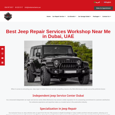 Screenshot of https://metamechanics.ae/car-brands/jeep-repair-dubai/