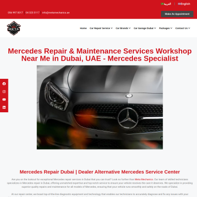 Screenshot of https://metamechanics.ae/car-brands/mercedes-repair-dubai/