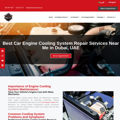 Screenshot of https://metamechanics.ae/car-engine-cooling-system-repair-in-dubai/