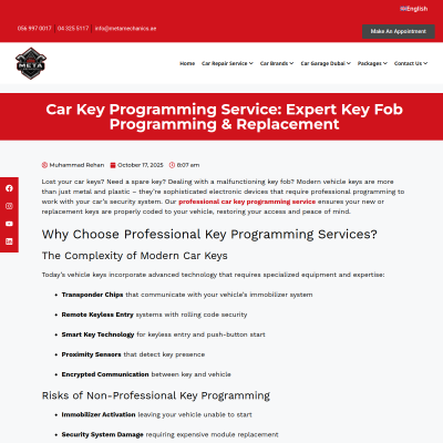 Screenshot of https://metamechanics.ae/car-key-programming-service-expert-key-fob-programming-replacement/