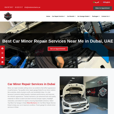 Screenshot of https://metamechanics.ae/car-minor-repair-services/