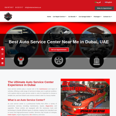 Screenshot of https://metamechanics.ae/car-repair-services/auto-service-center-dubai/