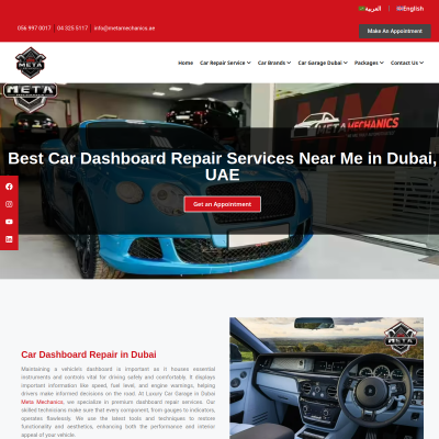 Screenshot of https://metamechanics.ae/car-repair-services/car-dashboard-repair-dubai/