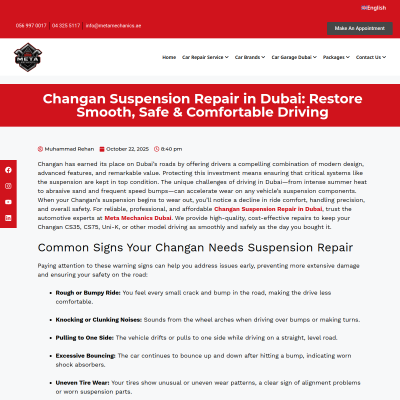 Screenshot of https://metamechanics.ae/changan-suspension-repair-in-dubai-restore-smooth-safe-comfortable-driving/