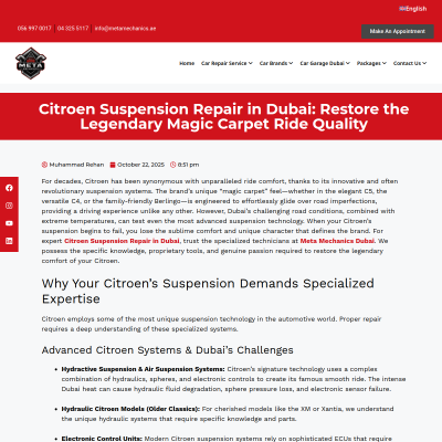 Screenshot of https://metamechanics.ae/citroen-suspension-repair-in-dubai-restore-the-legendary-magic-carpet-ride-quality/