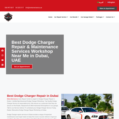 Screenshot of https://metamechanics.ae/dodge-charger-repair/