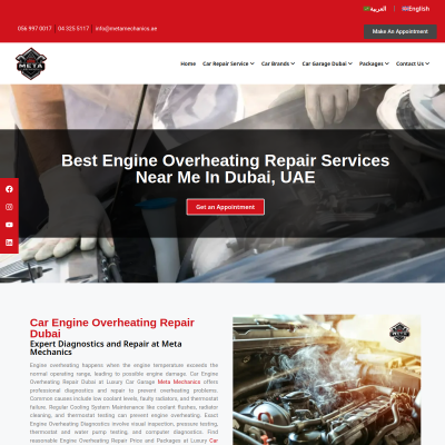 Screenshot of https://metamechanics.ae/engine-overheating-repair/