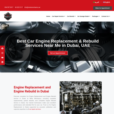 Screenshot of https://metamechanics.ae/engine-replacement-and-engine-rebuild-service/