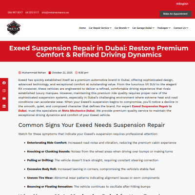 Screenshot of https://metamechanics.ae/exeed-suspension-repair-in-dubai-restore-premium-comfort-refined-driving-dynamics/