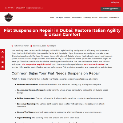 Screenshot of https://metamechanics.ae/fiat-suspension-repair-in-dubai-restore-italian-agility-urban-comfort/