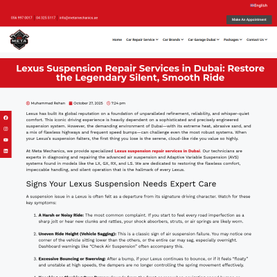 Screenshot of https://metamechanics.ae/lexus-suspension-repair-services-in-dubai-restore-the-legendary-silent-smooth-ride/