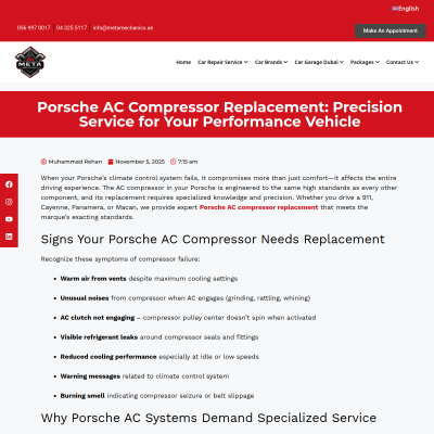 Screenshot of https://metamechanics.ae/porsche-ac-compressor-replacement-precision-service-for-your-performance-vehicle/
