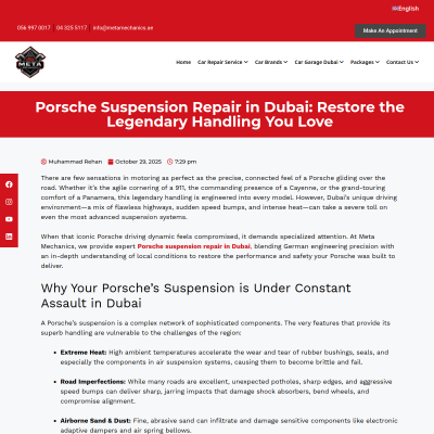 Screenshot of https://metamechanics.ae/porsche-suspension-repair-in-dubai-restore-the-legendary-handling-you-love/