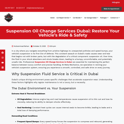 Screenshot of https://metamechanics.ae/suspension-oil-change-services-dubai-restore-your-vehicles-ride-safety/