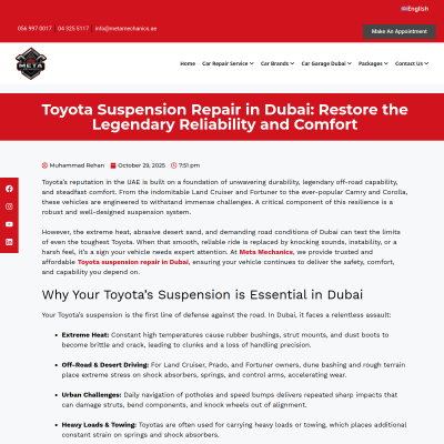 Screenshot of https://metamechanics.ae/toyota-suspension-repair-in-dubai-restore-the-legendary-reliability-and-comfort/