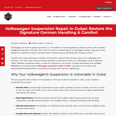 Screenshot of https://metamechanics.ae/volkswagen-suspension-repair-in-dubai-restore-the-signature-german-handling-comfort/