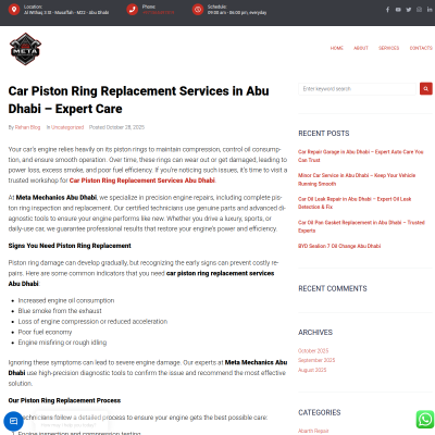 Screenshot of https://metamechanicsabudhabi.com/car-piston-ring-replacement-services-in-abu-dhabi-expert-care/