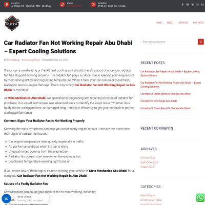Screenshot of https://metamechanicsabudhabi.com/car-radiator-fan-not-working-repair-abu-dhabi-expert-cooling-solutions/