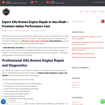 Screenshot of https://metamechanicsabudhabi.com/expert-alfa-romeo-engine-repair-in-abu-dhabi-premium-car-care/