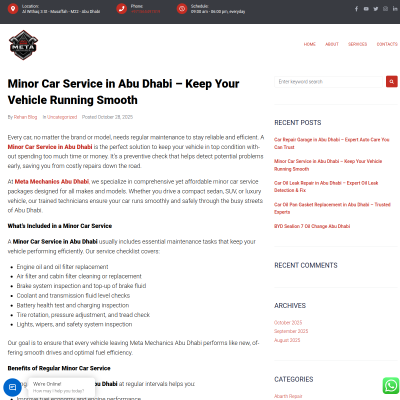 Screenshot of https://metamechanicsabudhabi.com/minor-car-service-in-abu-dhabi-keep-your-vehicle-running-smooth/