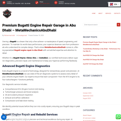 Screenshot of https://metamechanicsabudhabi.com/premium-bugatti-engine-repair-garage-in-abu-dhabi-metamechanicsabudhabi/
