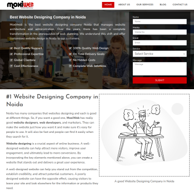 Screenshot of https://moxiwebsitedesign.com/