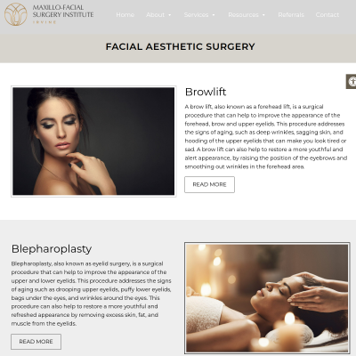 Screenshot of https://msi-i.com/facial-aesthetic-surgery/
