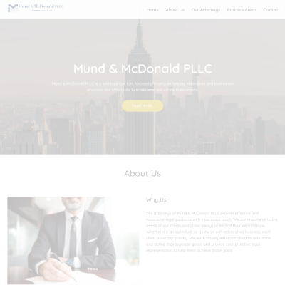 Screenshot of https://mundmcdonald.com