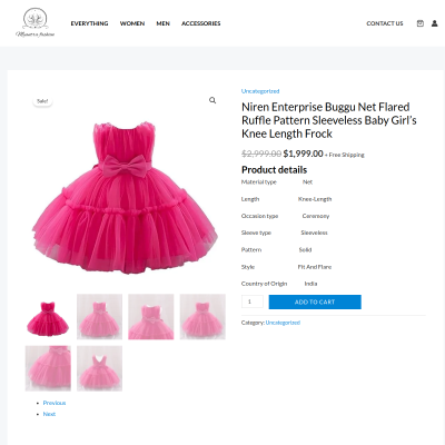 Screenshot of https://myantra.fashion/product/baby-frock-design/