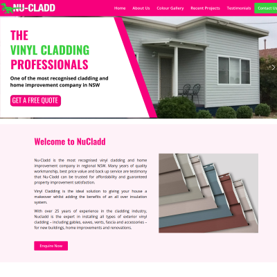 Screenshot of https://nucladd.com.au