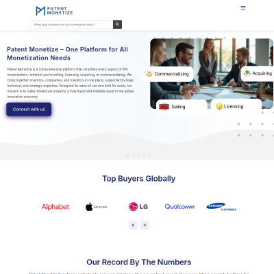 Screenshot of https://patentmonetize.com/