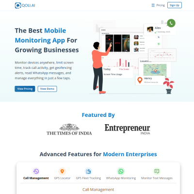 Screenshot of https://qoli.ai
