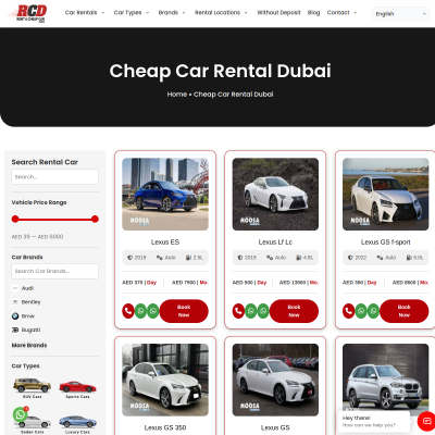 Screenshot of http://rentacheapcardubai.com/cheap-car-rentals-dubai/